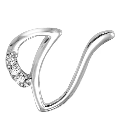 10k Gold Diamond Script Initial Necklace
