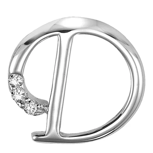 10k Gold Diamond Script Initial Necklace