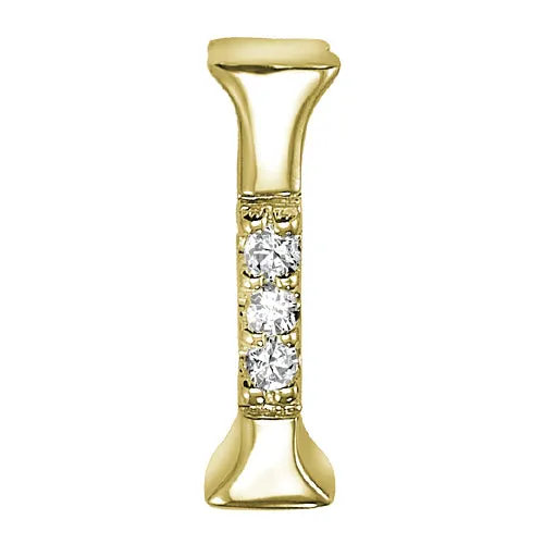 10k Gold Diamond Script Initial Necklace