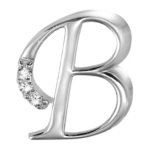 10k Gold Diamond Script Initial Necklace