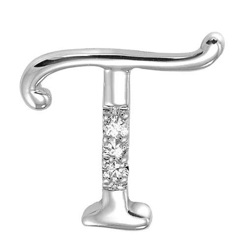 10k Gold Diamond Script Initial Necklace