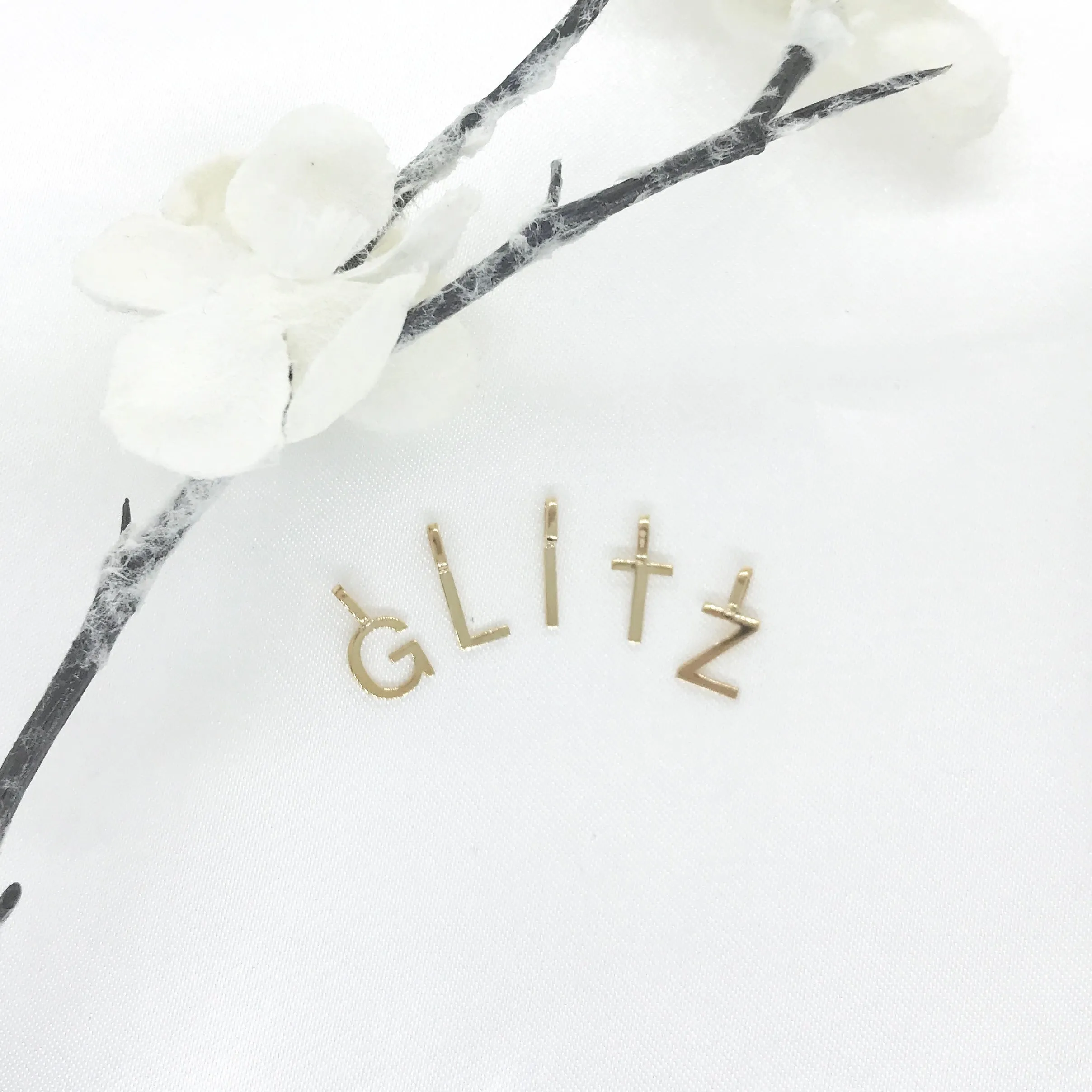10k Gold Mini Plain Initial Necklace