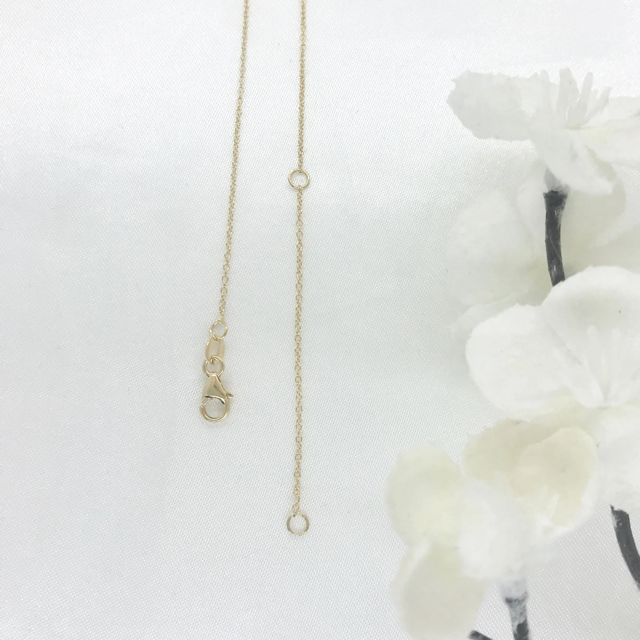 10k Two Toned Double CZ Heart Necklace