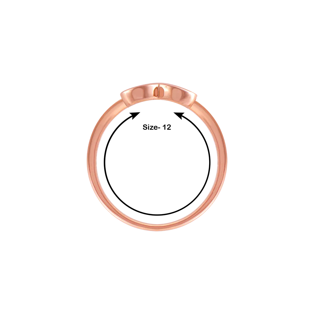 14k (585) Rose Gold And Diamond Ring For Women