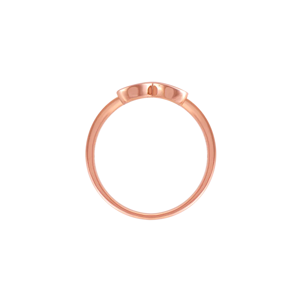 14k (585) Rose Gold And Diamond Ring For Women