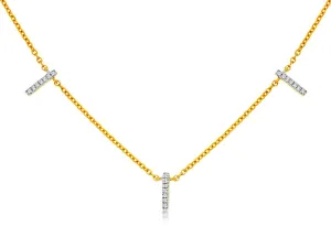 14K DIAMOND STATION NECKLACE