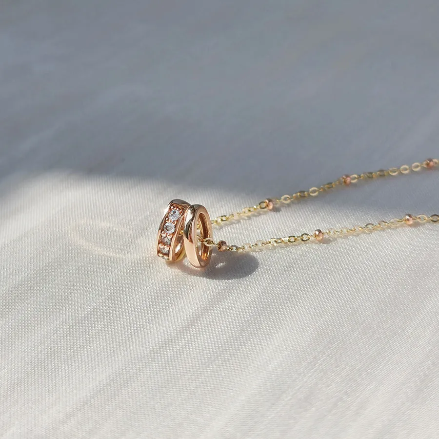 14k Reine Mirror Ball Chain Necklace