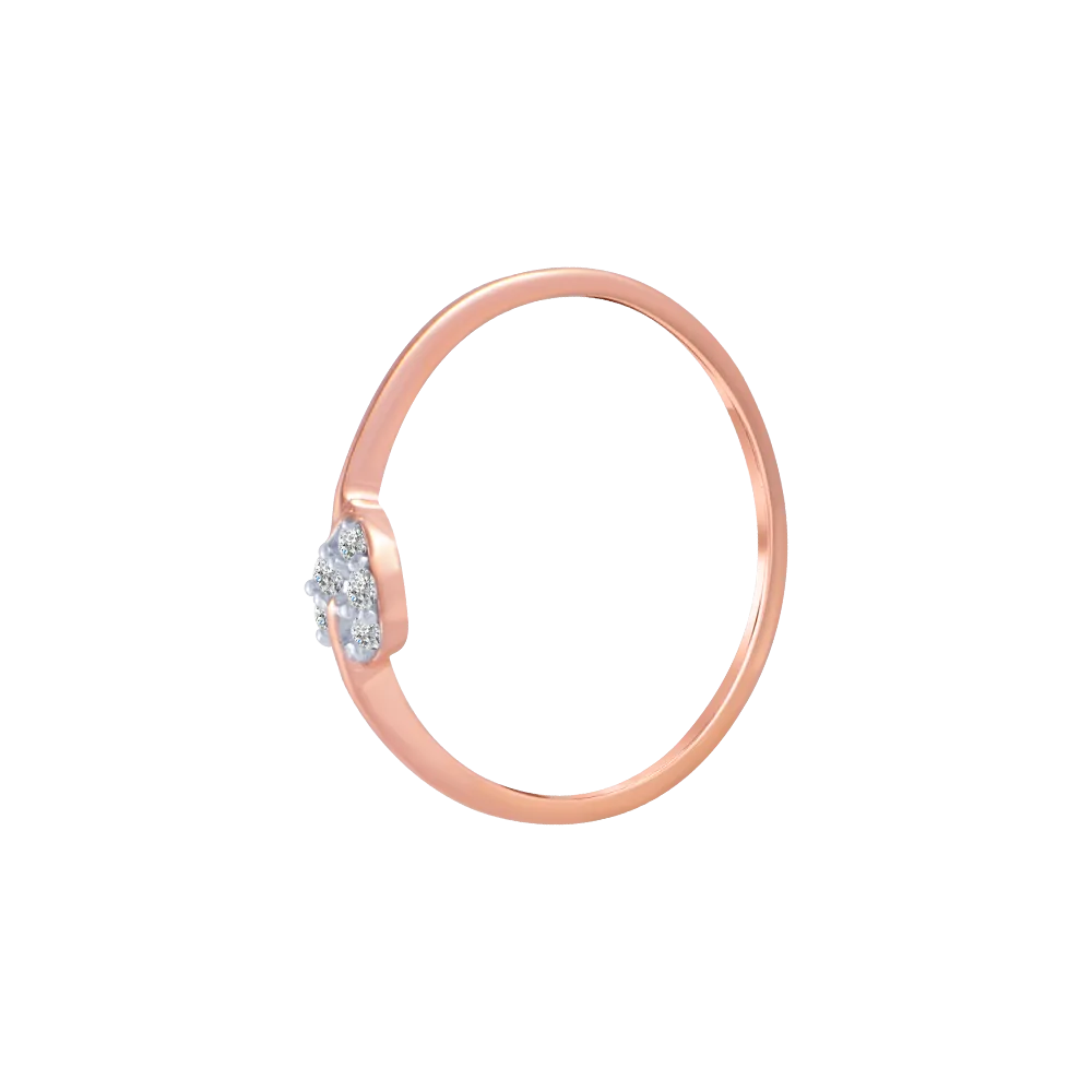 14KT (585) Rose Gold And Diamond Ring For Women