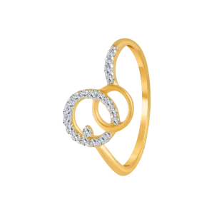 14KT (585) Yellow Gold And Diamond Ring For Women