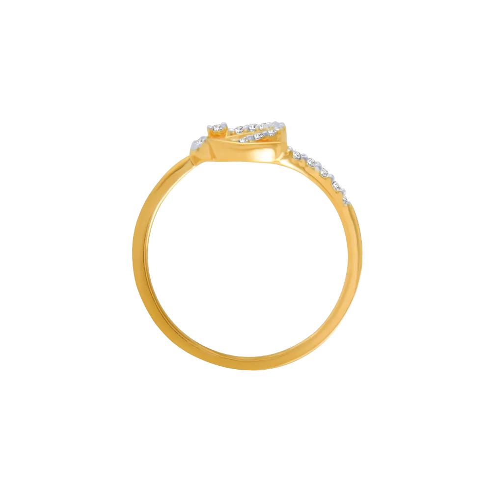 14KT (585) Yellow Gold And Diamond Ring For Women