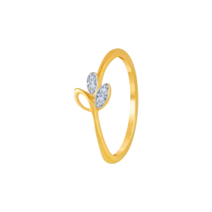 14KT (585) Yellow Gold And Diamond Ring For Women