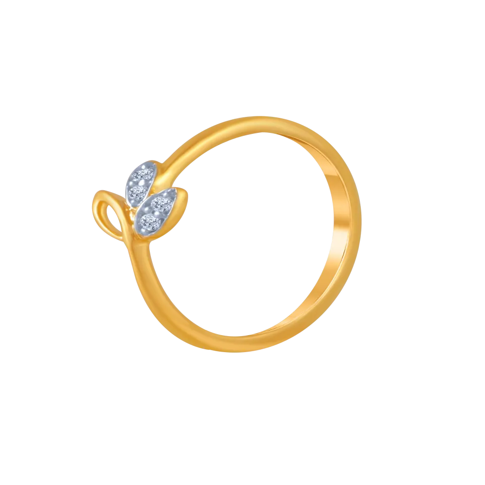 14KT (585) Yellow Gold And Diamond Ring For Women