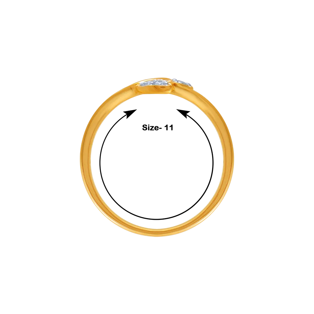 14KT (585) Yellow Gold And Diamond Ring For Women