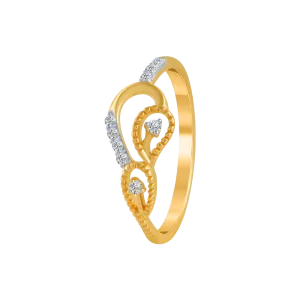 14KT (585) Yellow Gold And Diamond Ring For Women