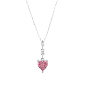 1.64 TW 25.53 Pink Cl Stone Diamond Pendant