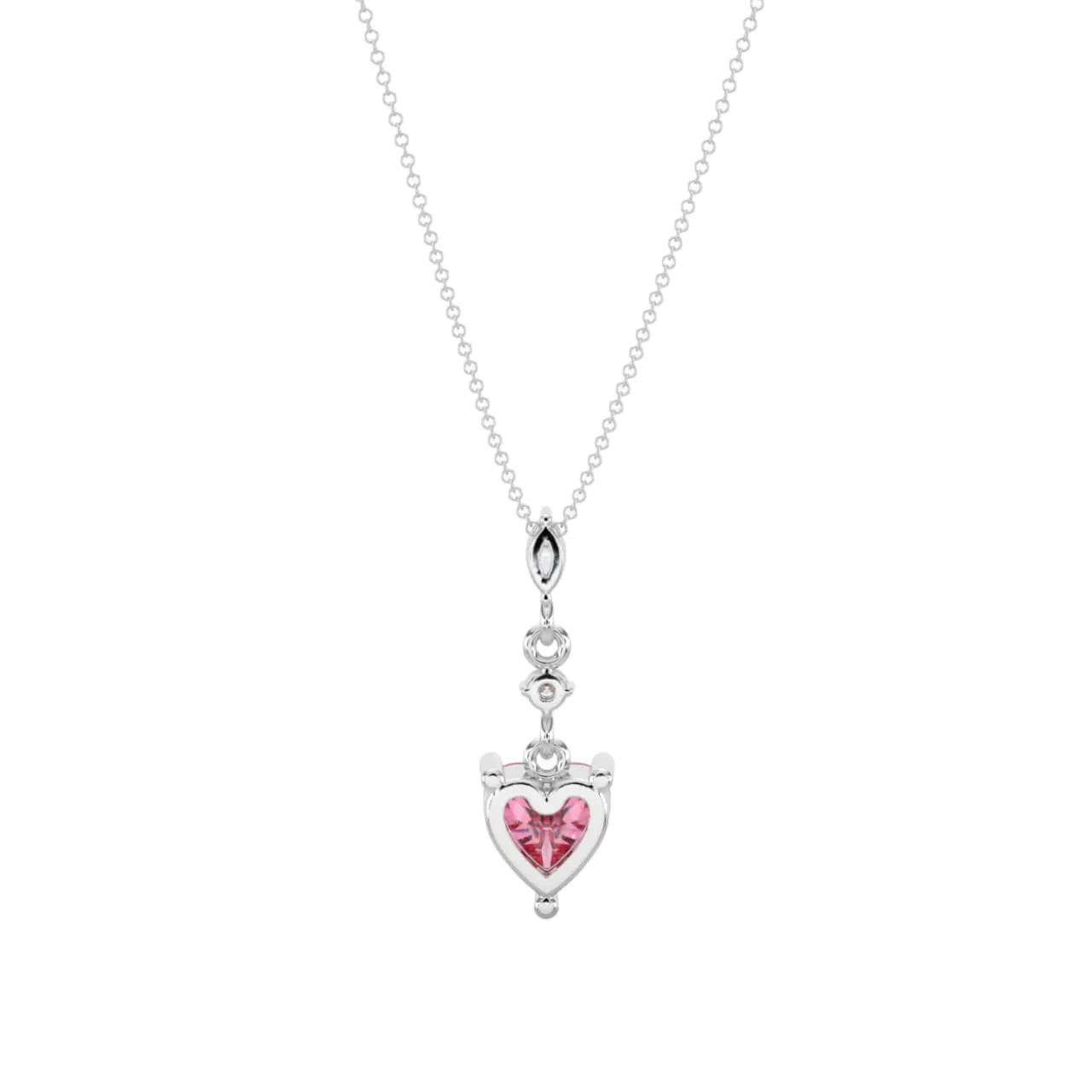 1.64 TW 25.53 Pink Cl Stone Diamond Pendant