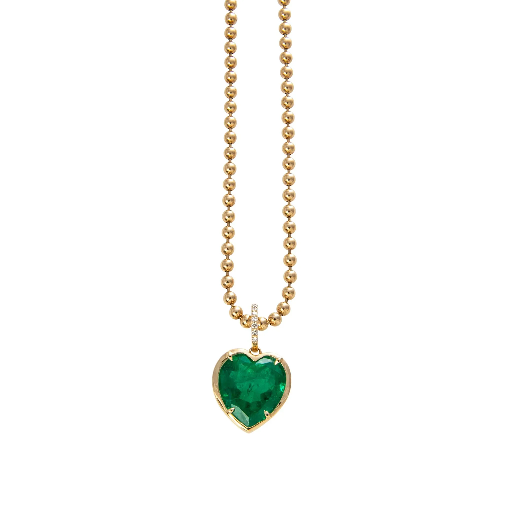 18K Yellow Gold Italian 3mm Ball Bead Chain Necklace