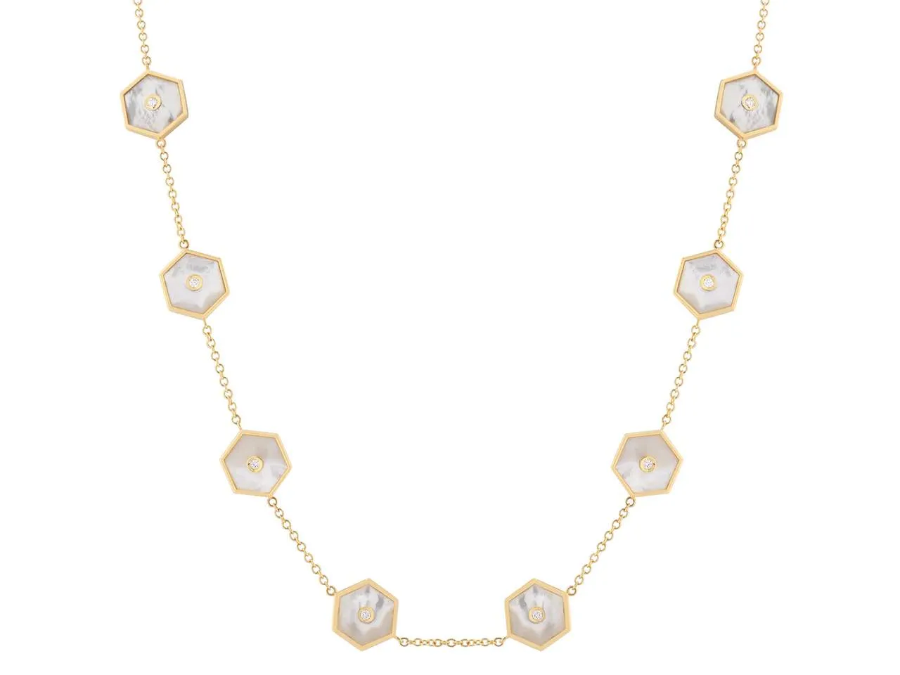 18kt Gold Miseno Mother Of Pearl Necklace