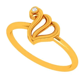 22k Speculative Yellow Gold Single Stone Ring