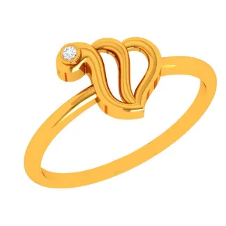 22k Speculative Yellow Gold Single Stone Ring