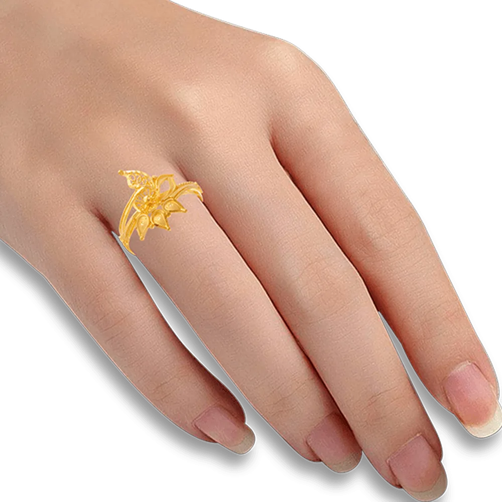 22KT Yellow Gold Ring For Women