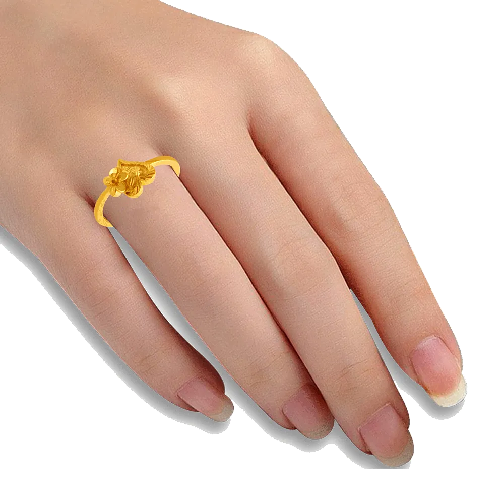 22KT Yellow Gold Ring For Women
