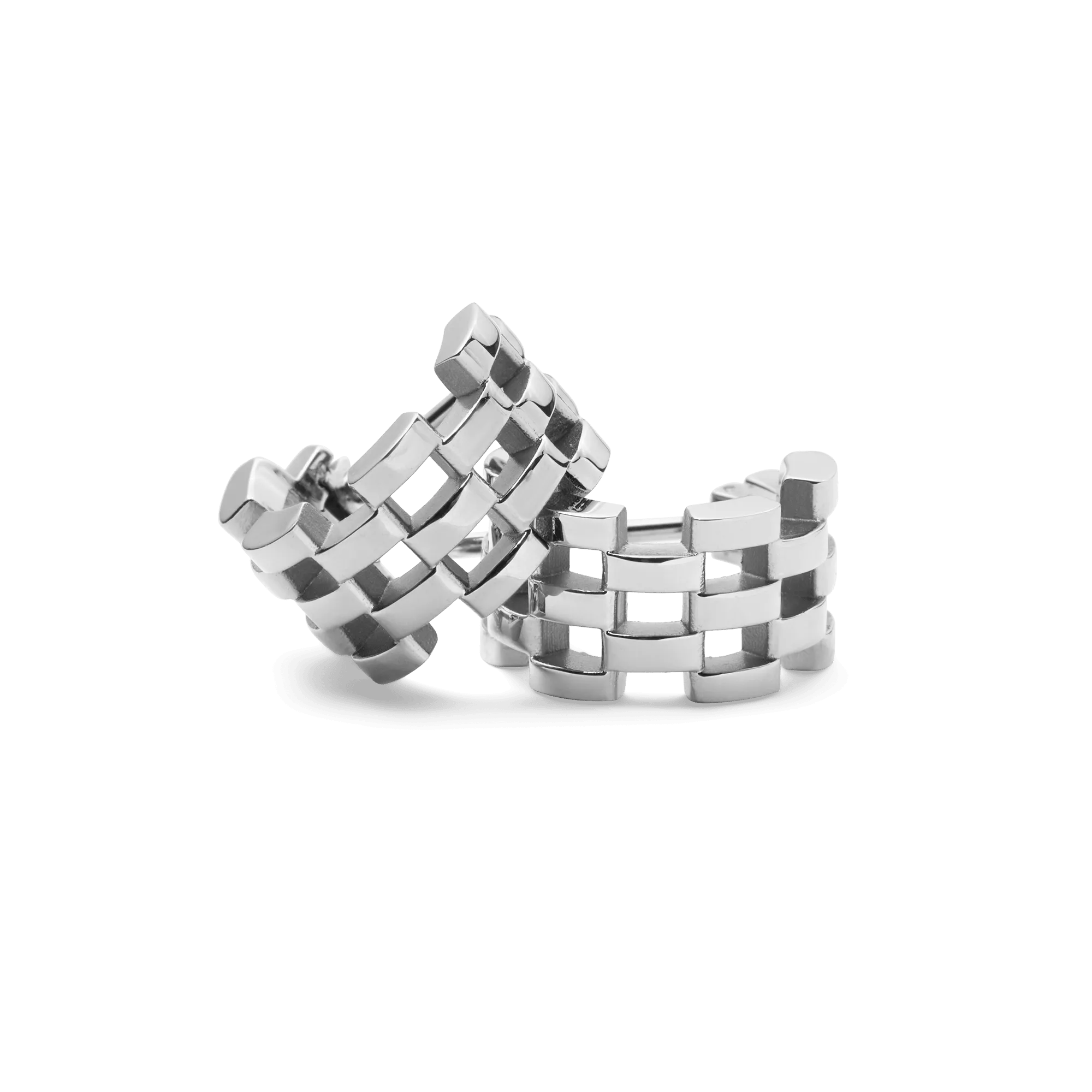 5-Link Earrings Silver