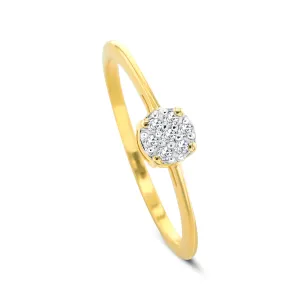 9k Yellow Gold Ring Set with HSI Diamonds