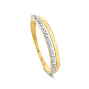 9k Yellow Gold Ring Set with HSI Diamonds
