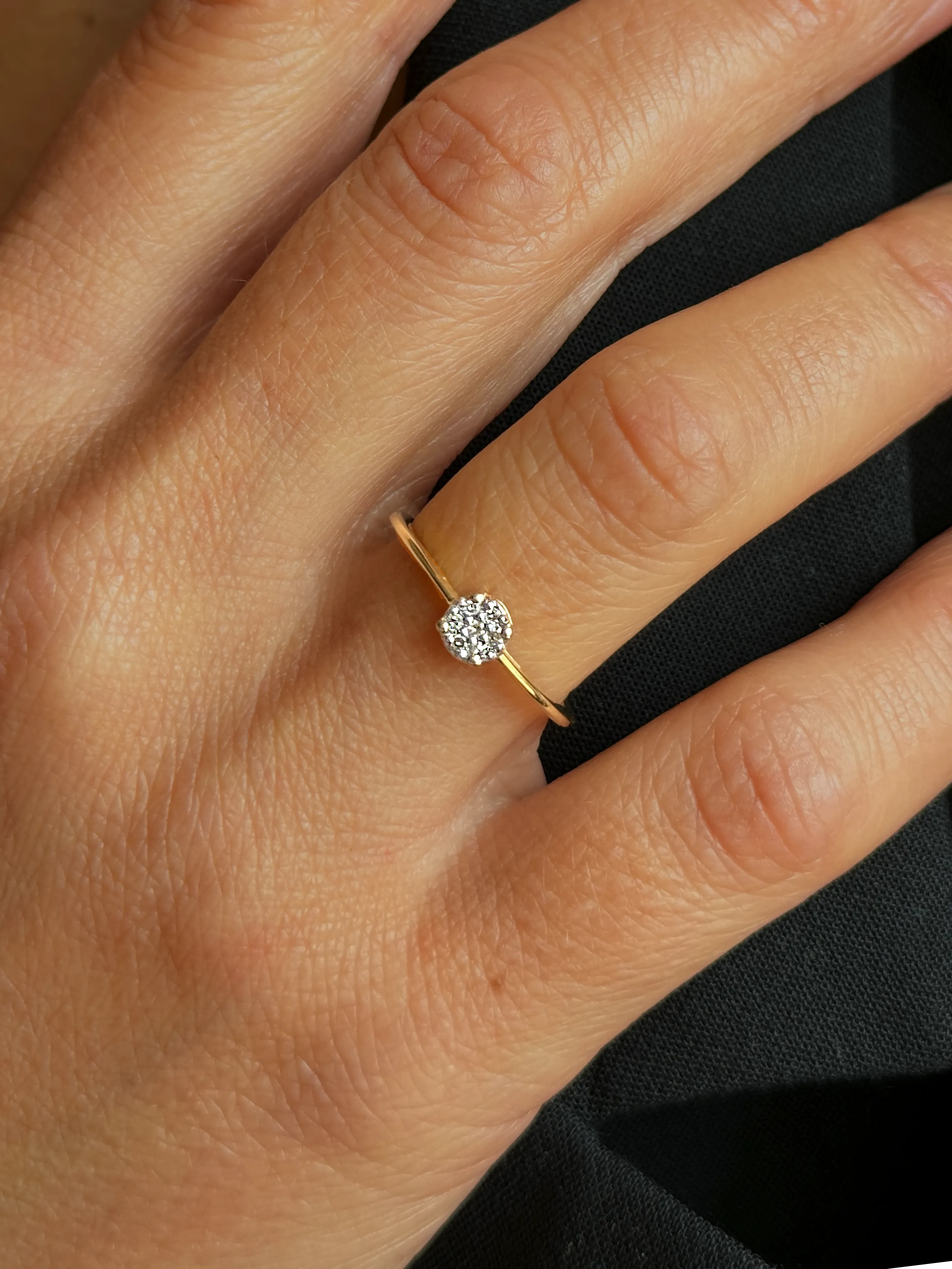 9k Yellow Gold Ring Set with HSI Diamonds