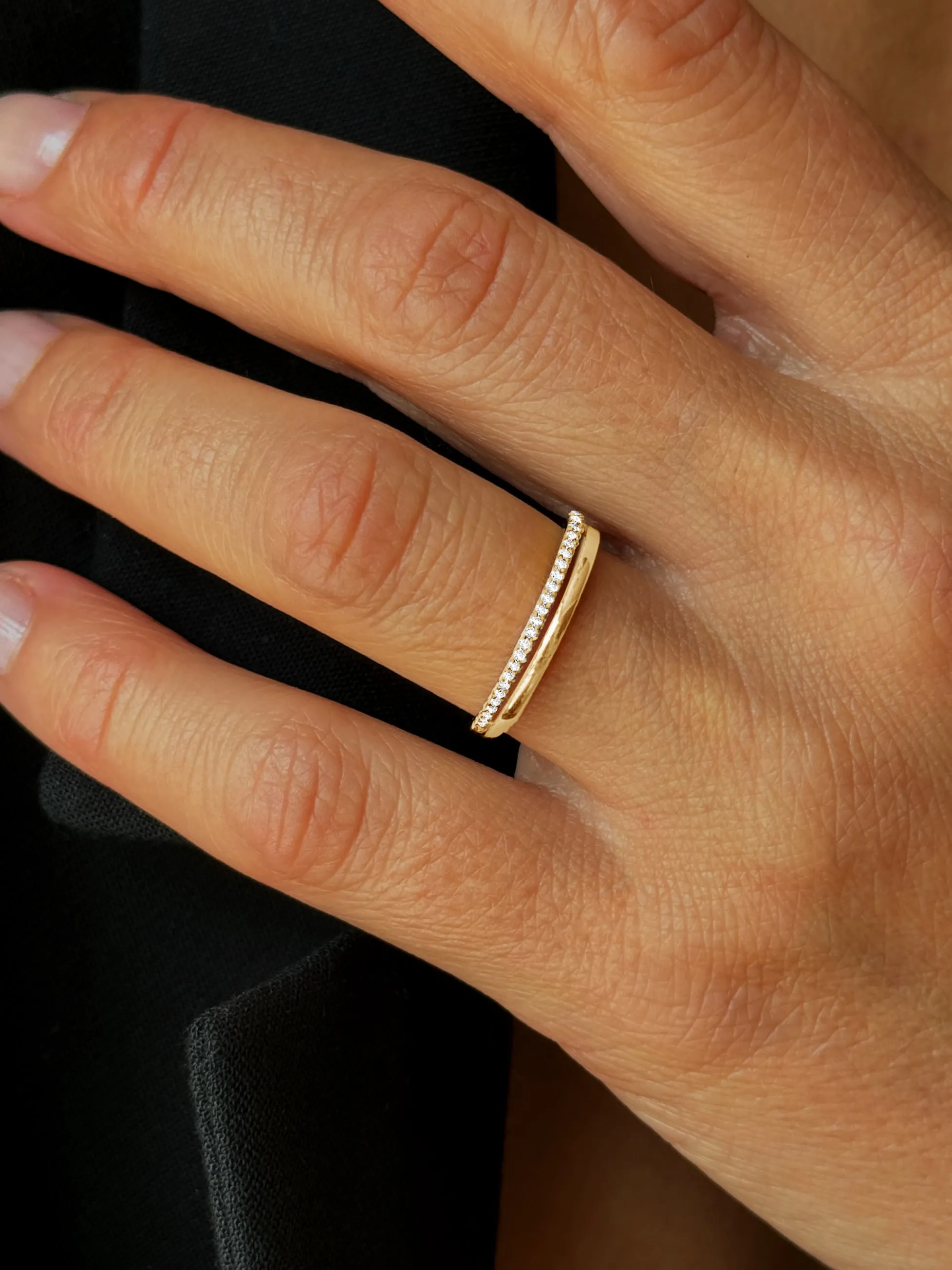 9k Yellow Gold Ring Set with HSI Diamonds