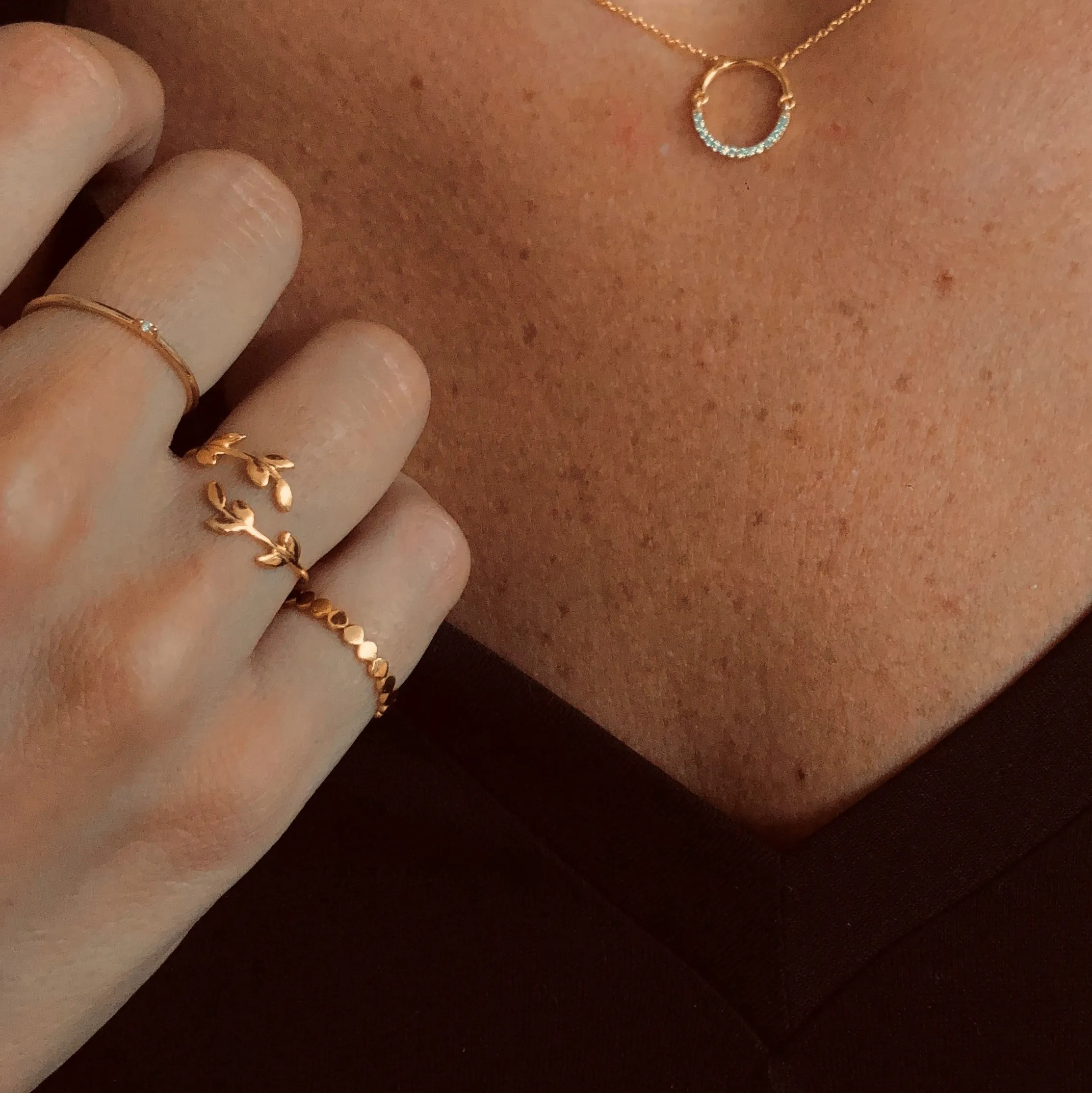9k Yellow Gold Ring Set with HSI Diamonds