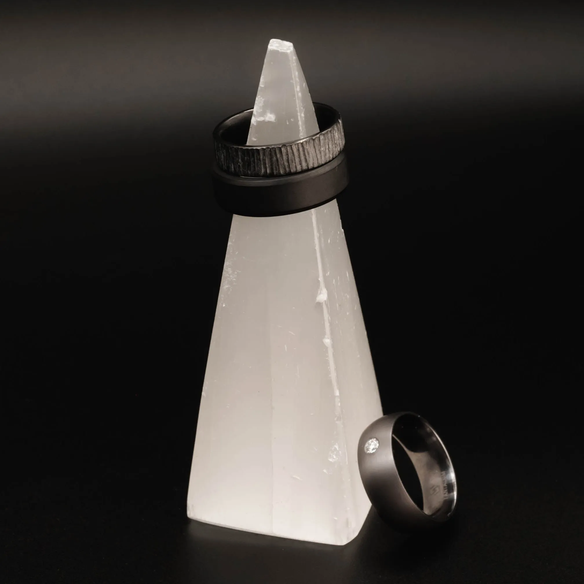 Alternative Metal Band - Bevel Edge Band made of Crushed Black Diamond