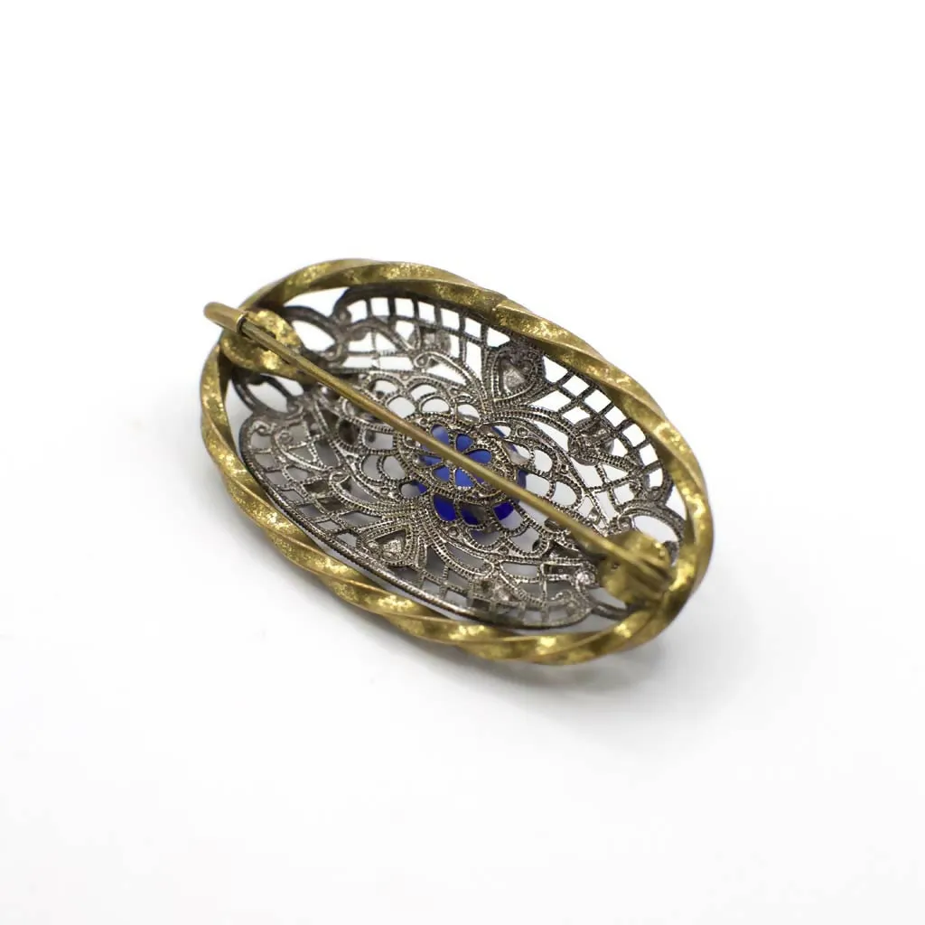 Antique Edwardian Paste Gemstone Brooch