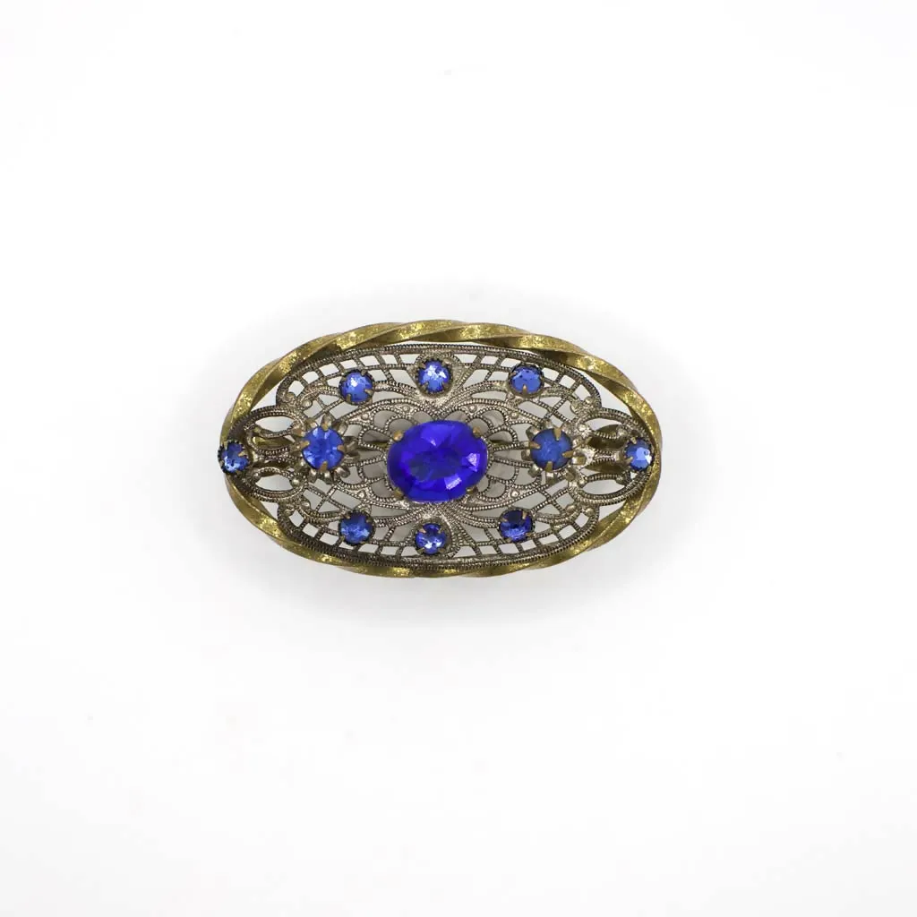 Antique Edwardian Paste Gemstone Brooch