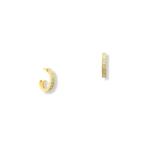 Astrea Hoop Earrings 18ct Yellow Gold - Diamond Pav??