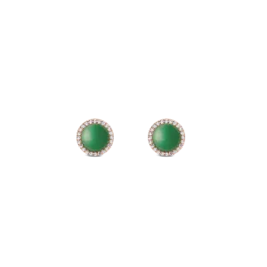 Audrey Earrings Jade Rose Gold