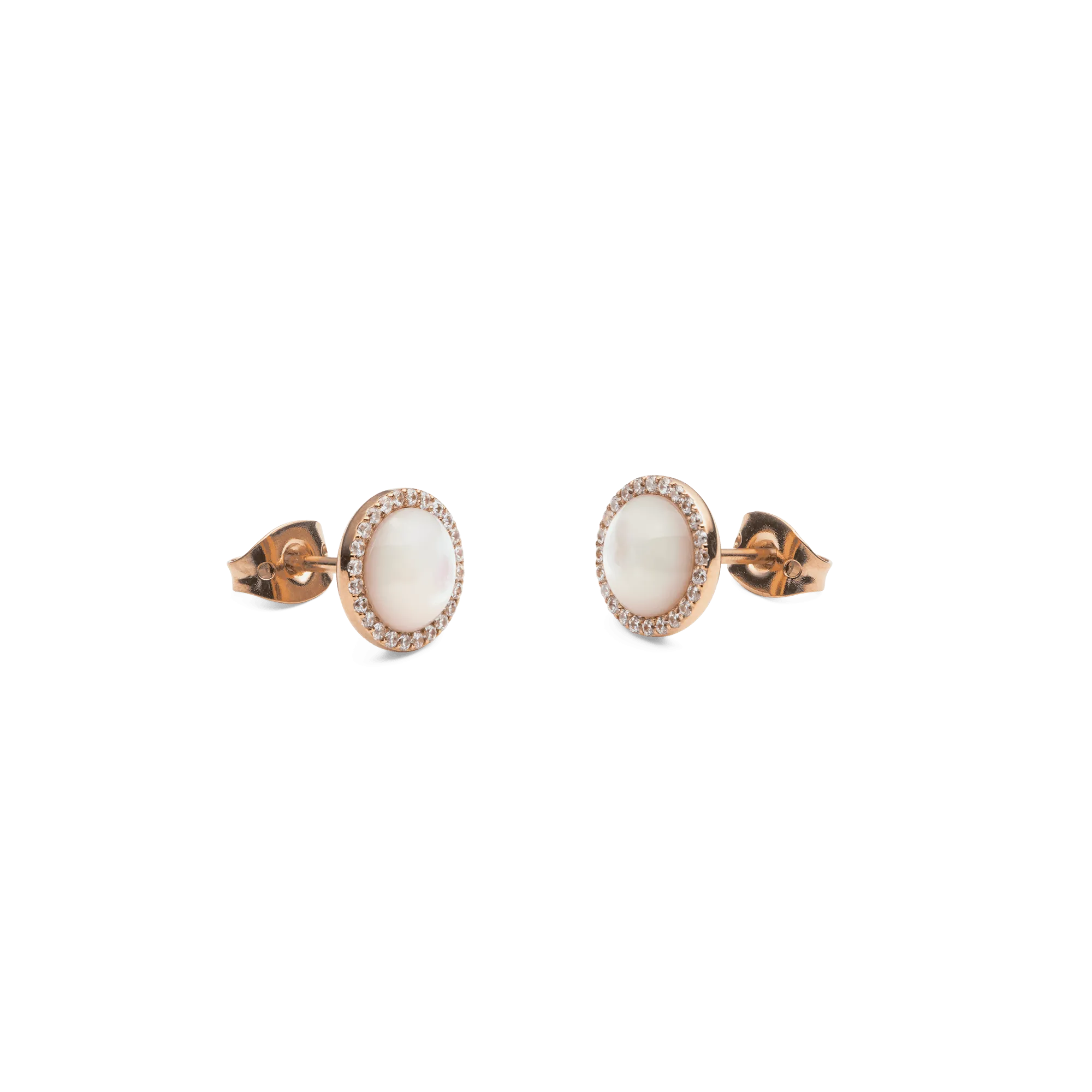 Audrey Earrings Mother of Pearl Rose Gold