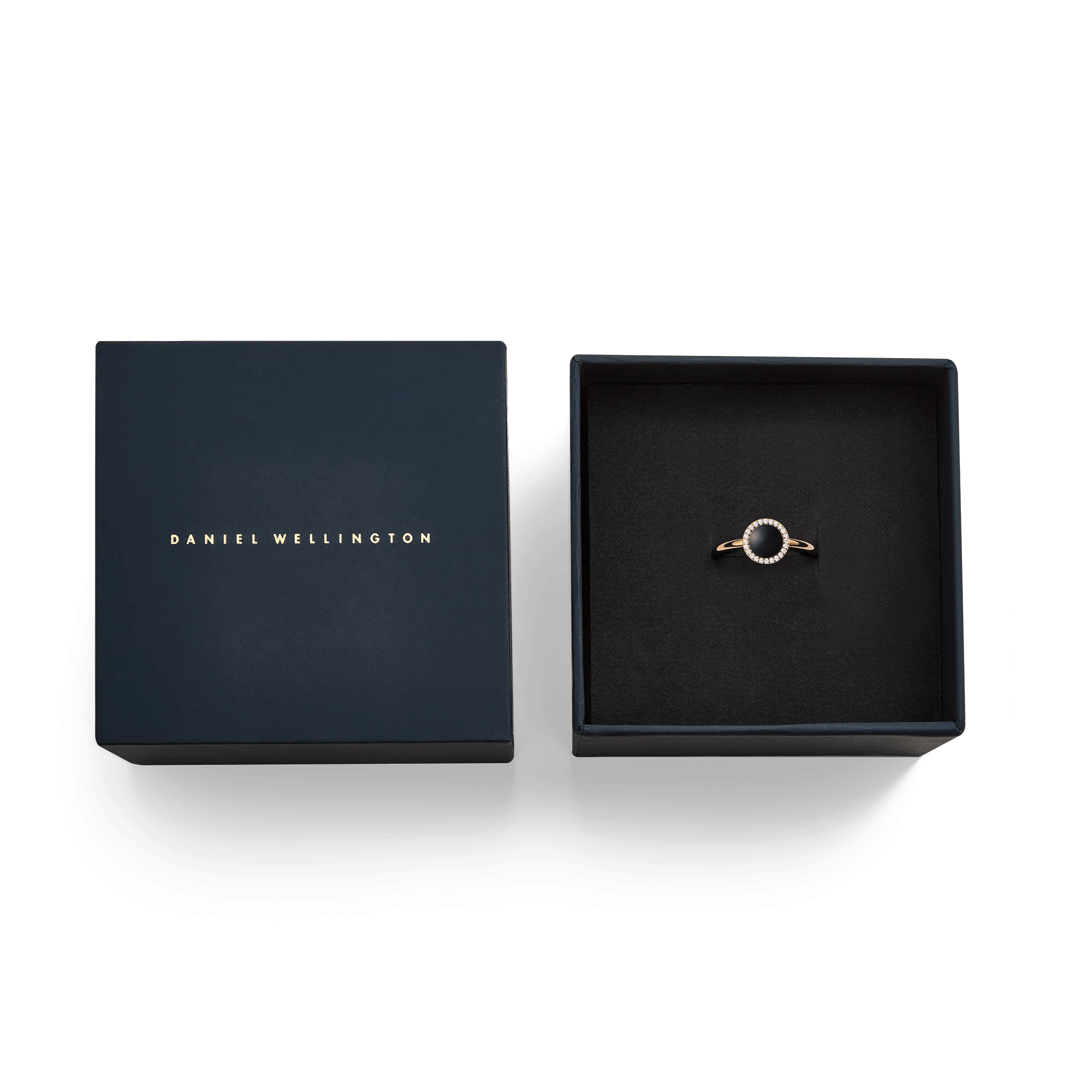 Audrey Ring Black Agathe Rose Gold