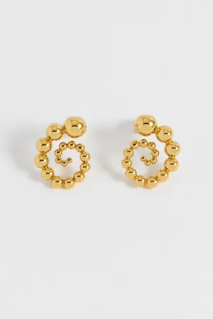Beaded Swirl Earrings