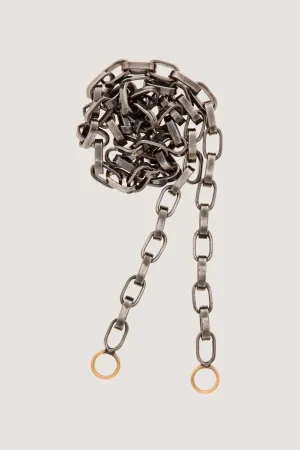 Biker Chain - 18", Blackened Silver