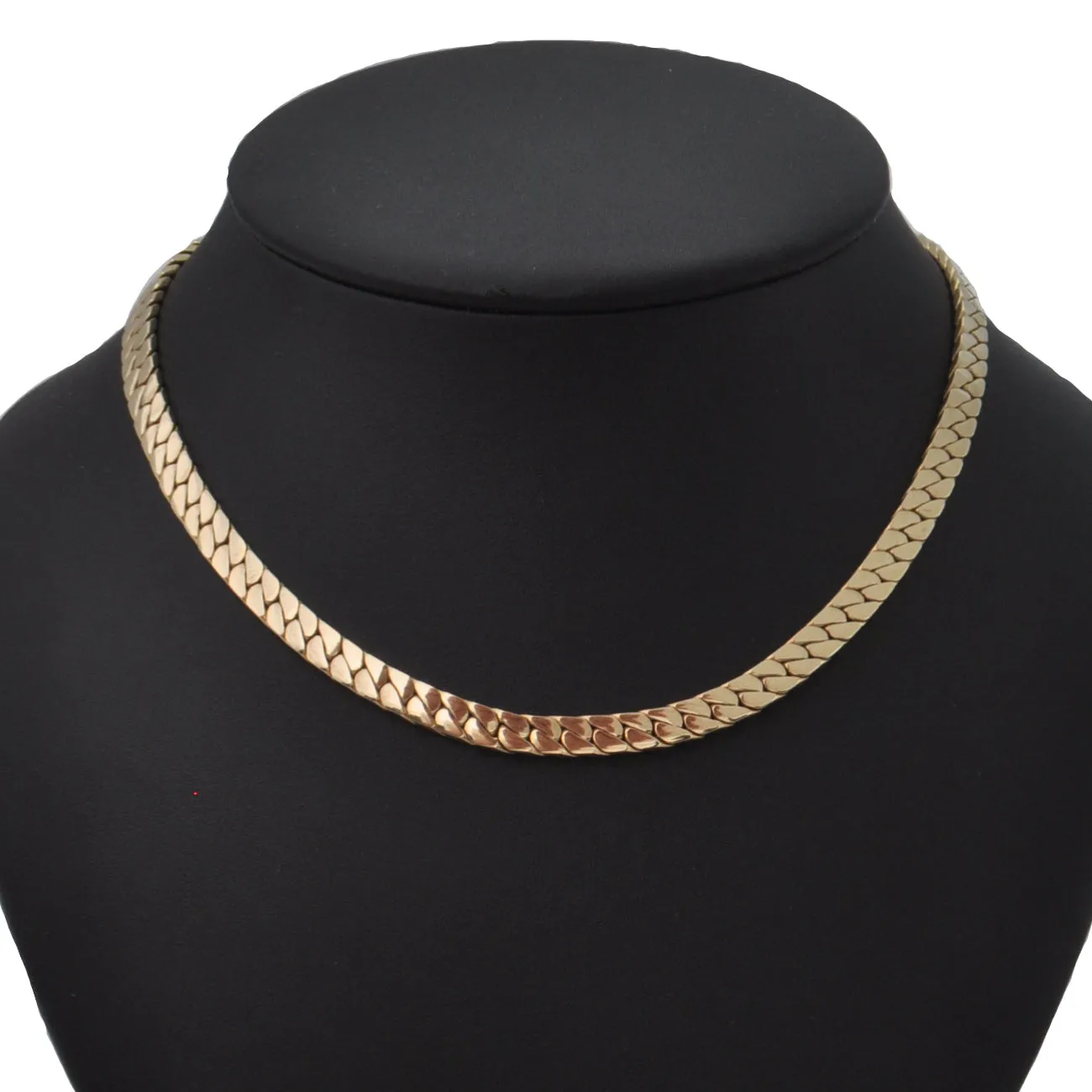 Birks 14K Yellow Gold Heavy Curb Link Collar Necklace