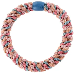Bow's by St?r Braided Hair Elastic - Multi Blue/Pink/Peach Glitter 6-pack