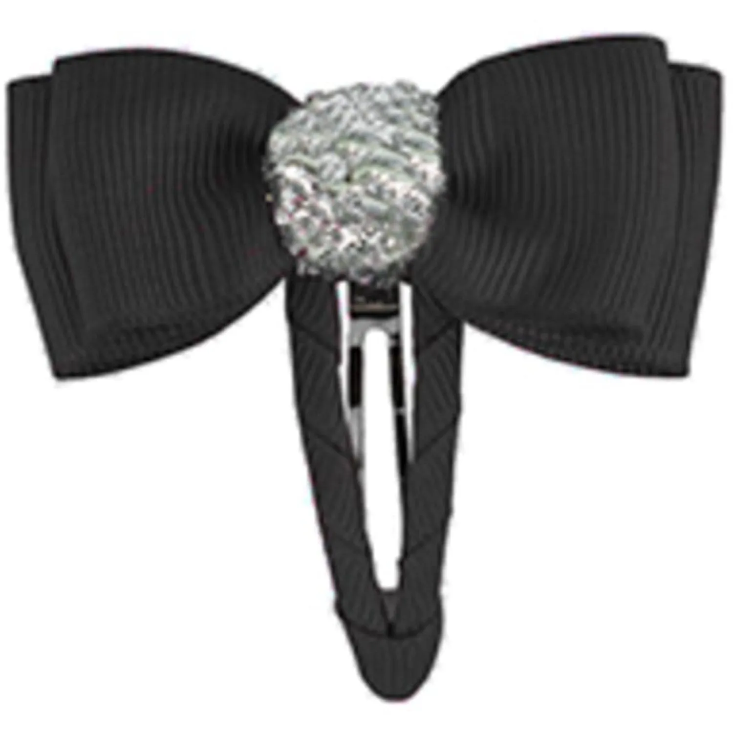 Bow's by St?r Double Bow Hair Clip - Black/Silver Glitter
