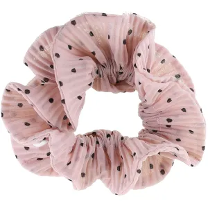 Bow's by St?r Kaisa Scrunchie - Pink/Black Polka Dots