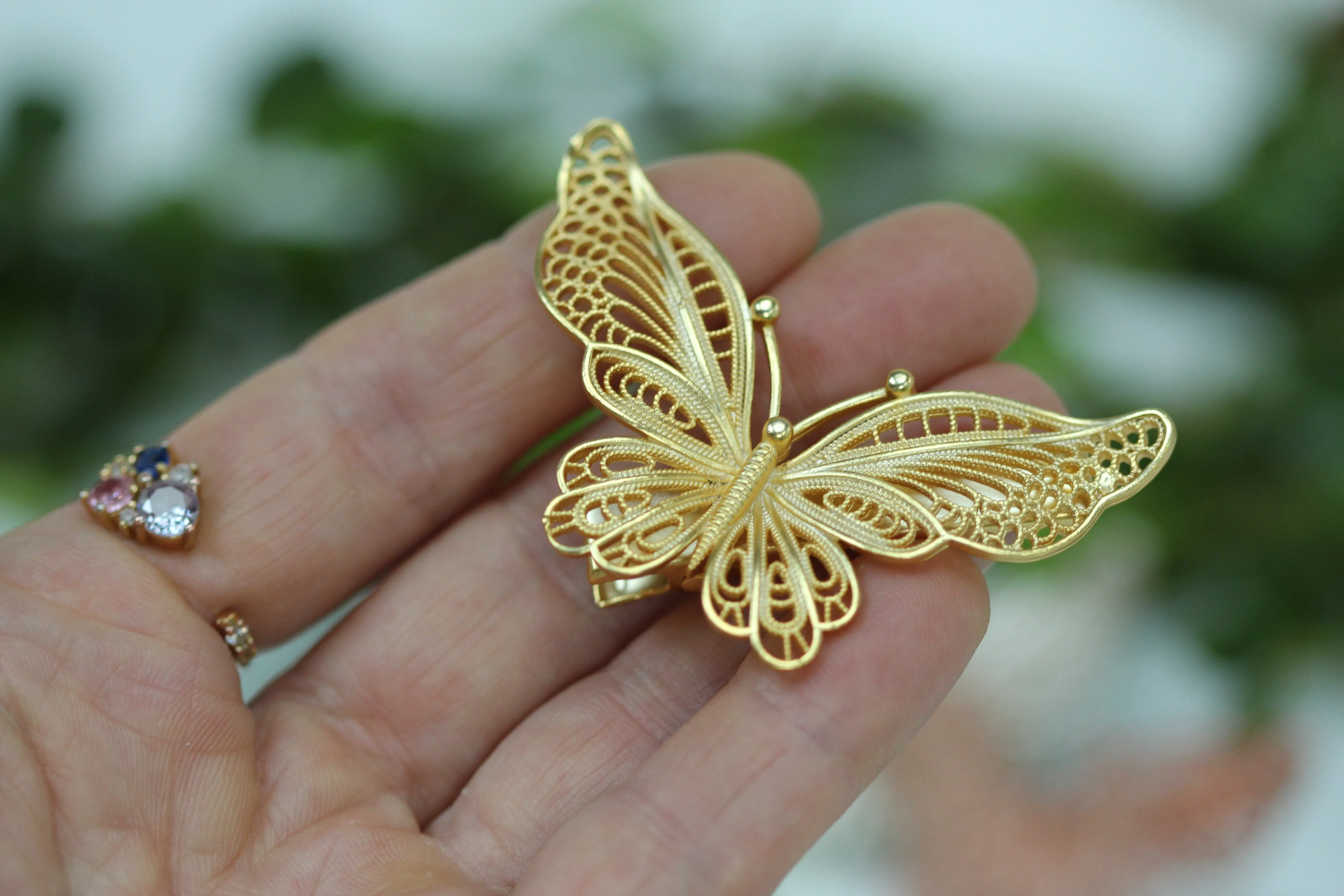 Butterfly Filigree Hair Clip