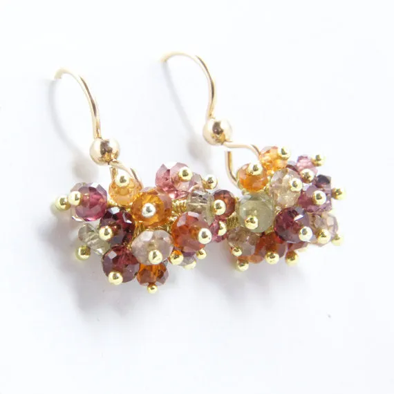 Claudia - Sapphires, 14k Gold Filled Earrings