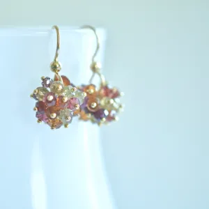 Claudia - Sapphires, 14k Gold Filled Earrings