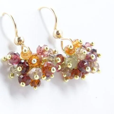 Claudia - Sapphires, 14k Gold Filled Earrings