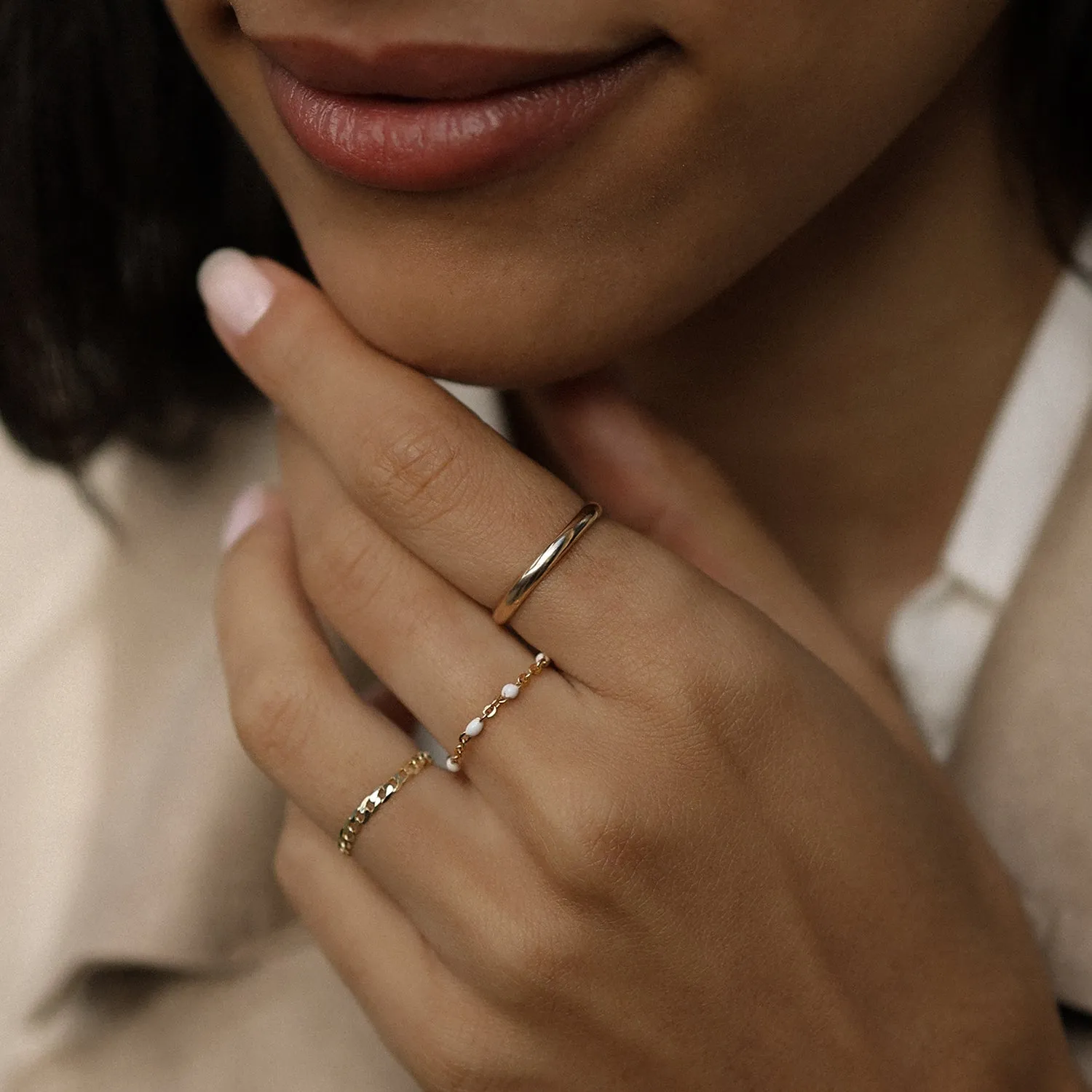 Coconut Candy Chain Ring